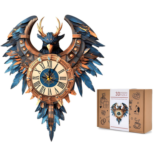 Thunderwing Sovereign 3D Wooden Puzzle Clock, DIY Craft Kit
