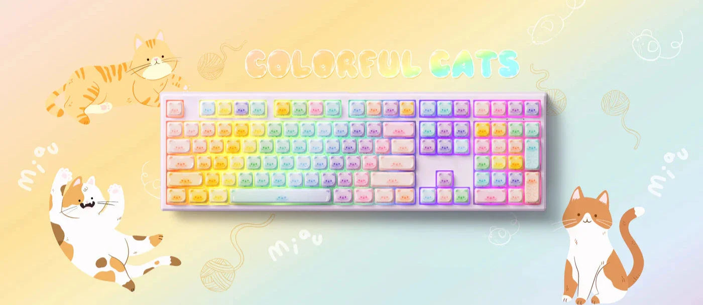 Colorful Cats Mechanical Keyboard