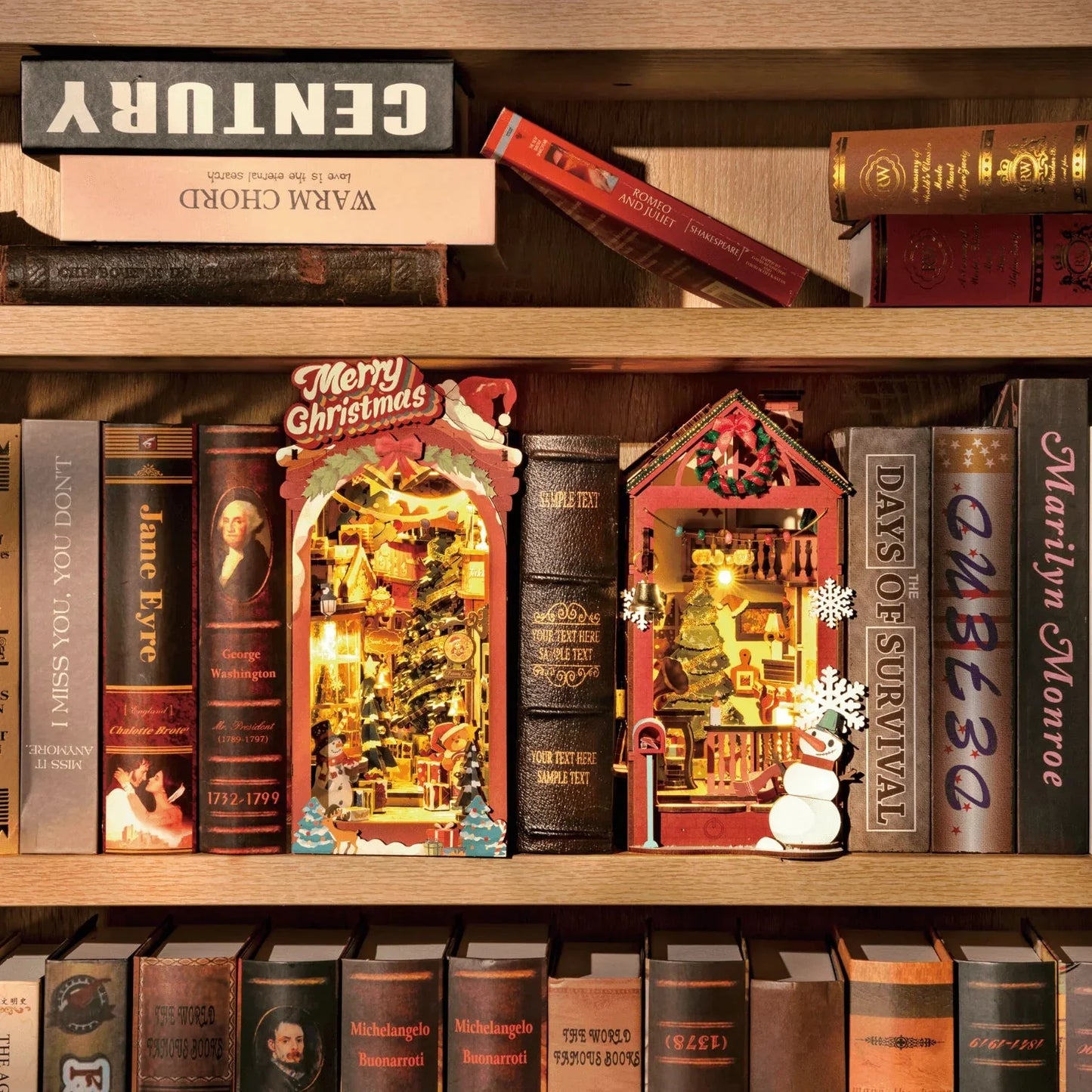 Cozy Christmas Cabin 3D DIY Book Nook Kit
