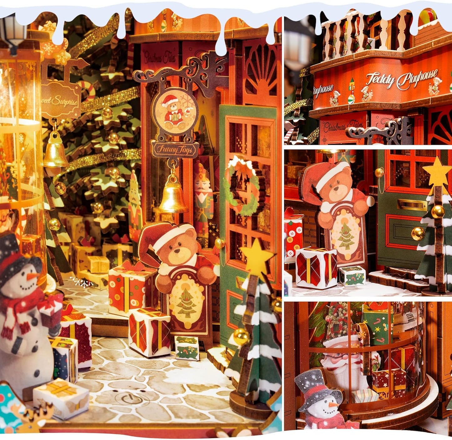 Cozy Christmas Cabin 3D DIY Book Nook Kit