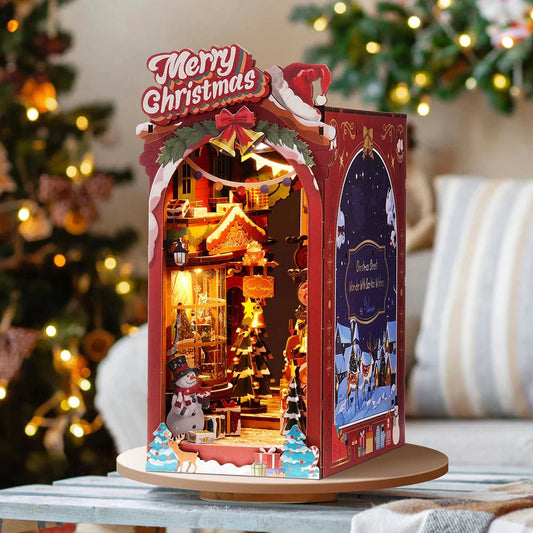 Cozy Christmas Cabin 3D DIY Book Nook Kit