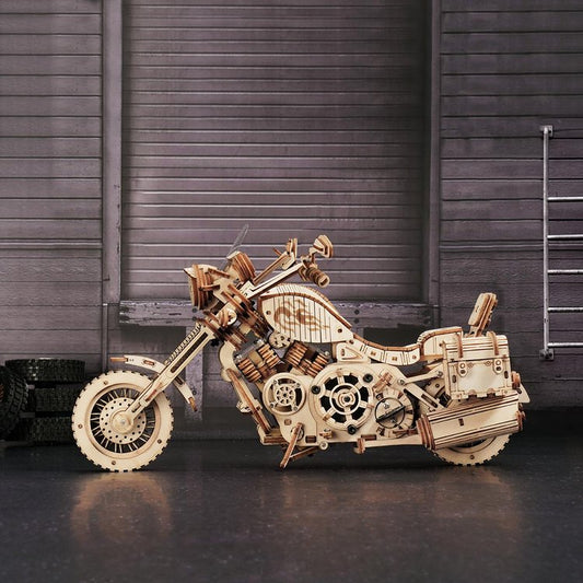 Cruiser Motorcycle Mechanical Gear 3D Wooden Puzzle