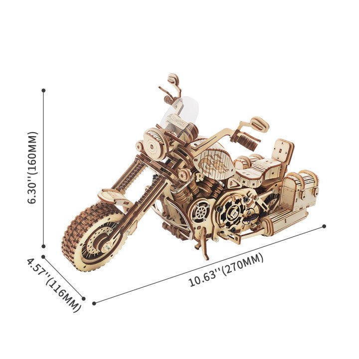 Cruiser Motorcycle Mechanical Gear 3D Wooden Puzzle