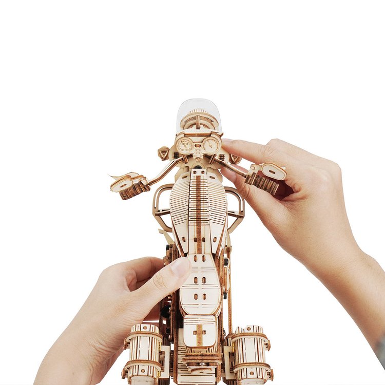 Cruiser Motorcycle Mechanical Gear 3D Wooden Puzzle