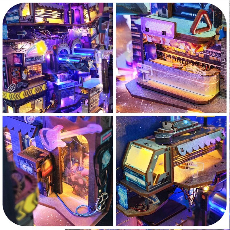 Cyberpunk City DIY Book Nook Kit