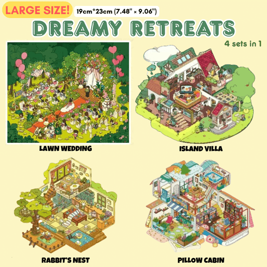 Dreamy Retreats Collection Large - Stick n’ Scene 3D DIY Scene Stickers Therapy