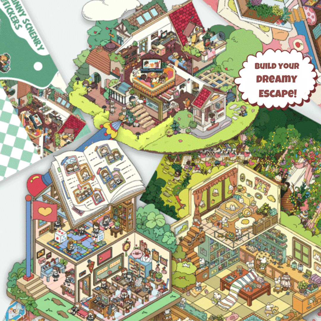 Dreamy Retreats Collection Large - Stick n’ Scene 3D DIY Scene Stickers Therapy