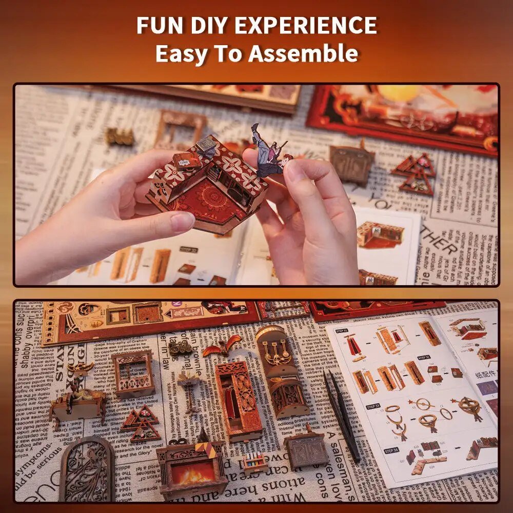 Flame Common Room DIY Book Nook Kit