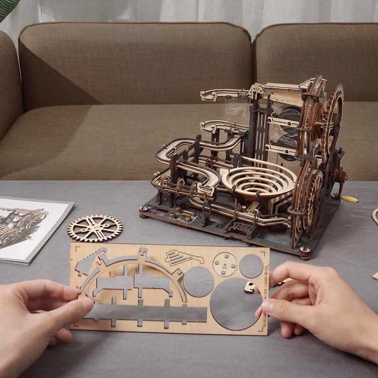 Marble Spaceport Marble Run DIY Wooden Puzzle