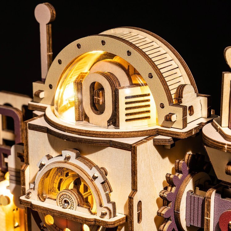 Marble Spaceport Marble Run DIY Wooden Puzzle
