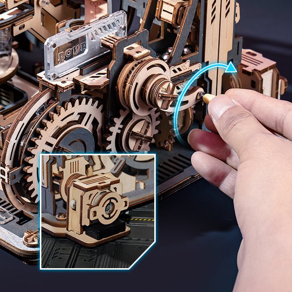 Marble Spaceport Marble Run DIY Wooden Puzzle