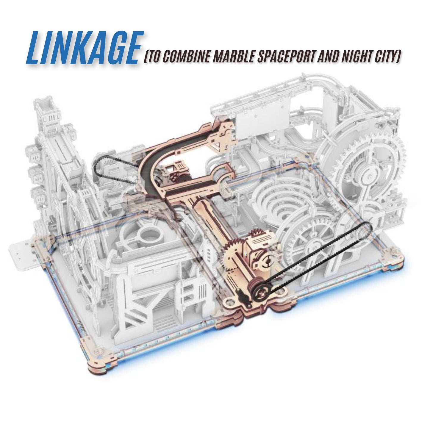 Marble Spaceport Marble Run DIY Wooden Puzzle