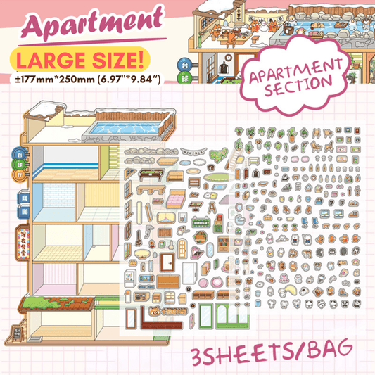 Pawtopia Apartment Series Large - Stick n’ Scene 3D DIY Scene Stickers Therapy