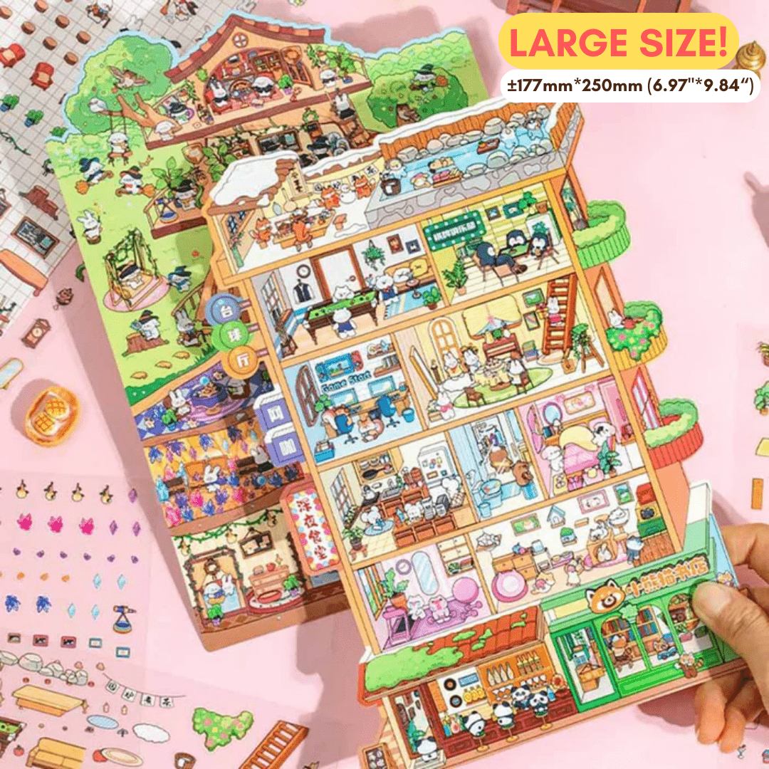 Pawtopia Apartment Series Large - Stick n’ Scene 3D DIY Scene Stickers Therapy