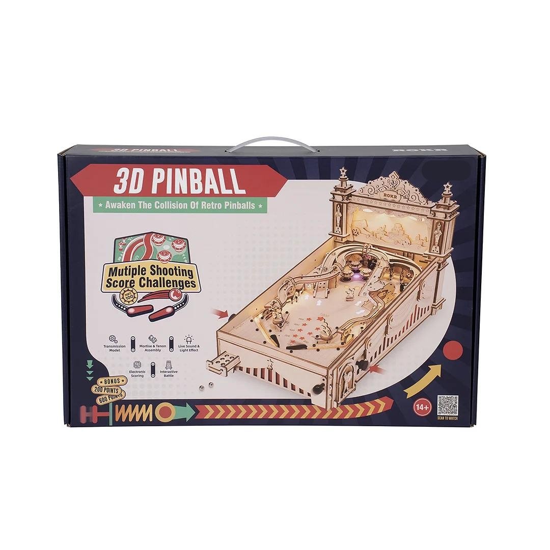 Pinball Machine 3D Wooden Puzzle Kit