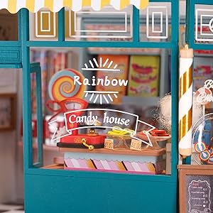 Rainbow Candy House DIY Miniature House