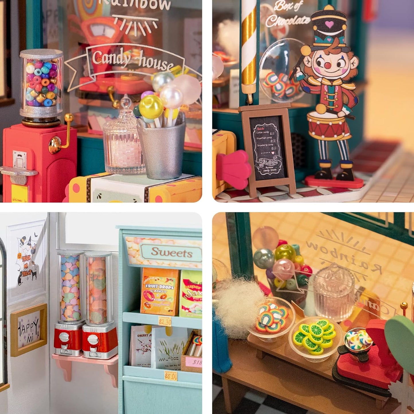 Rainbow Candy House DIY Miniature House