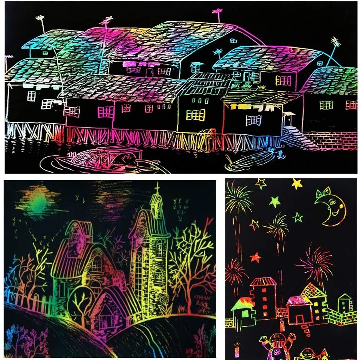 Rainbow DIY Scratch Papers