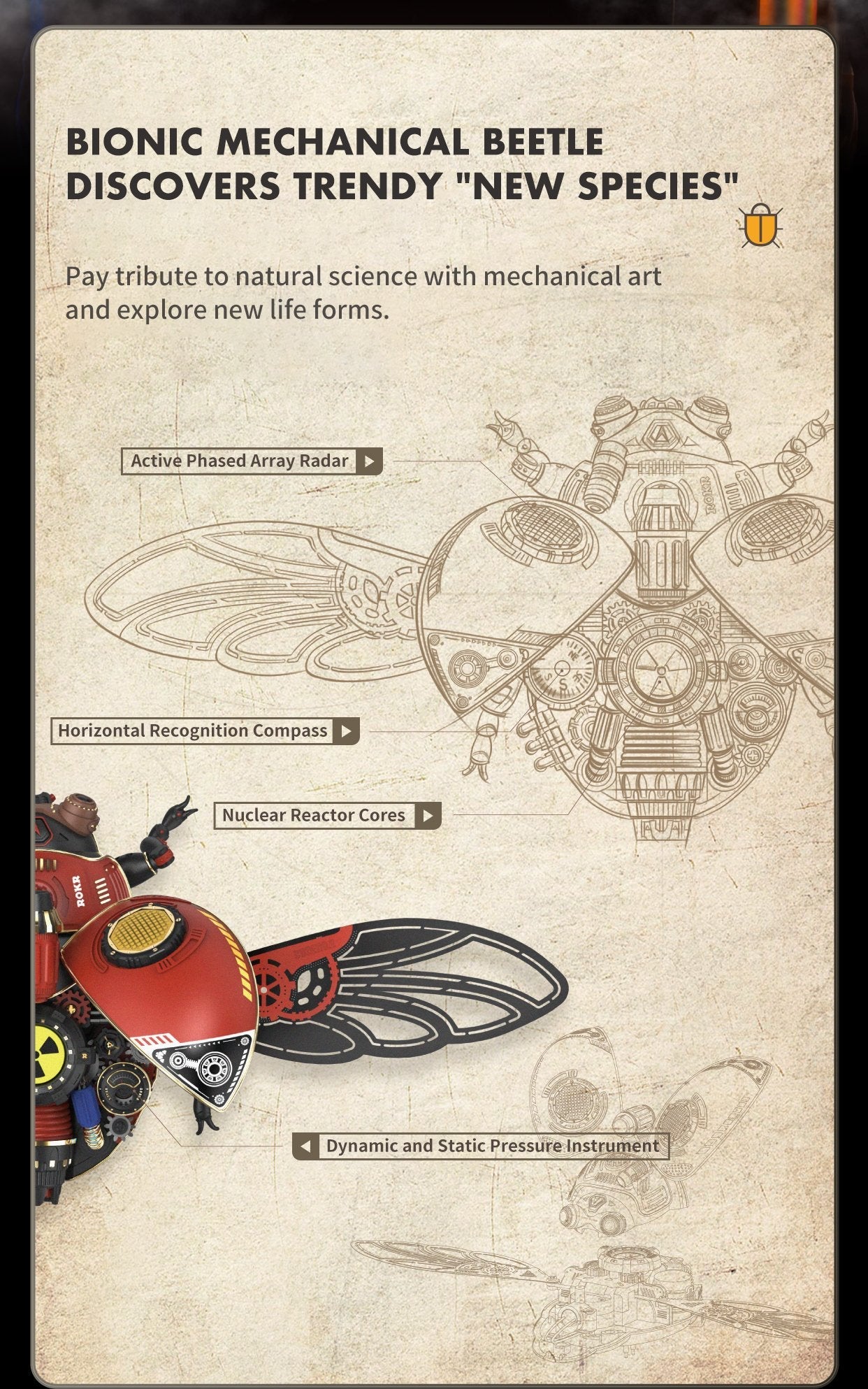 Scout Beetle Mechanical Species DIY 3D Puzzle