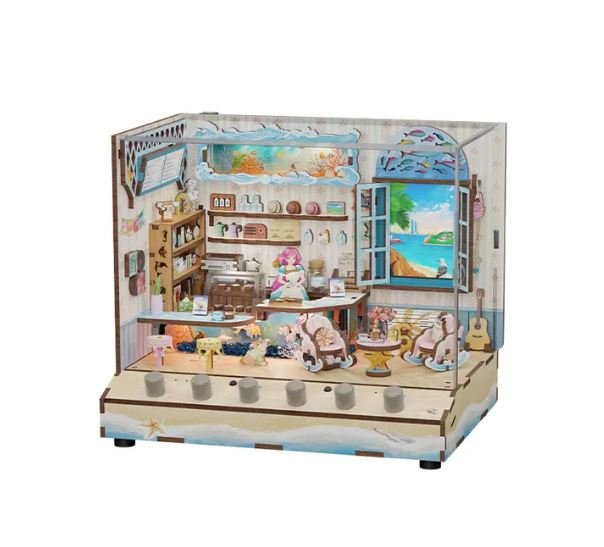 Seaside Cafe TechArt 3D DIY Music Box