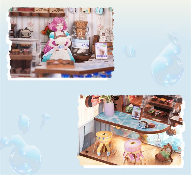 Seaside Cafe TechArt 3D DIY Music Box