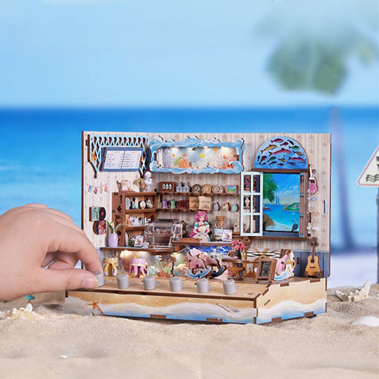 Seaside Cafe TechArt 3D DIY Music Box