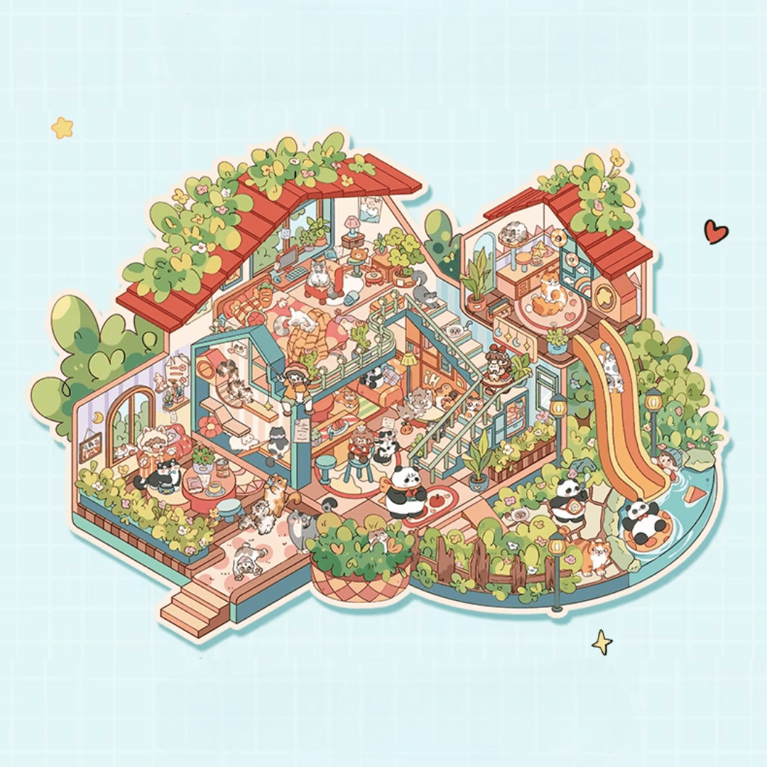 Cozy Cottage Adventures Large - Stick n’ Scene 3D DIY Scene Stickers Therapy