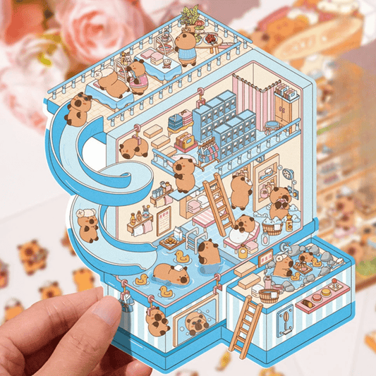 Capybara Tales Large - Stick n’ Scene 3D DIY Scene Stickers Therapy