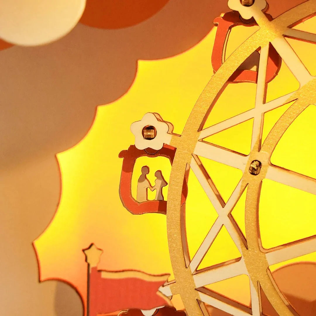 Sunset Carnival Retro TV DIY 3D Puzzle