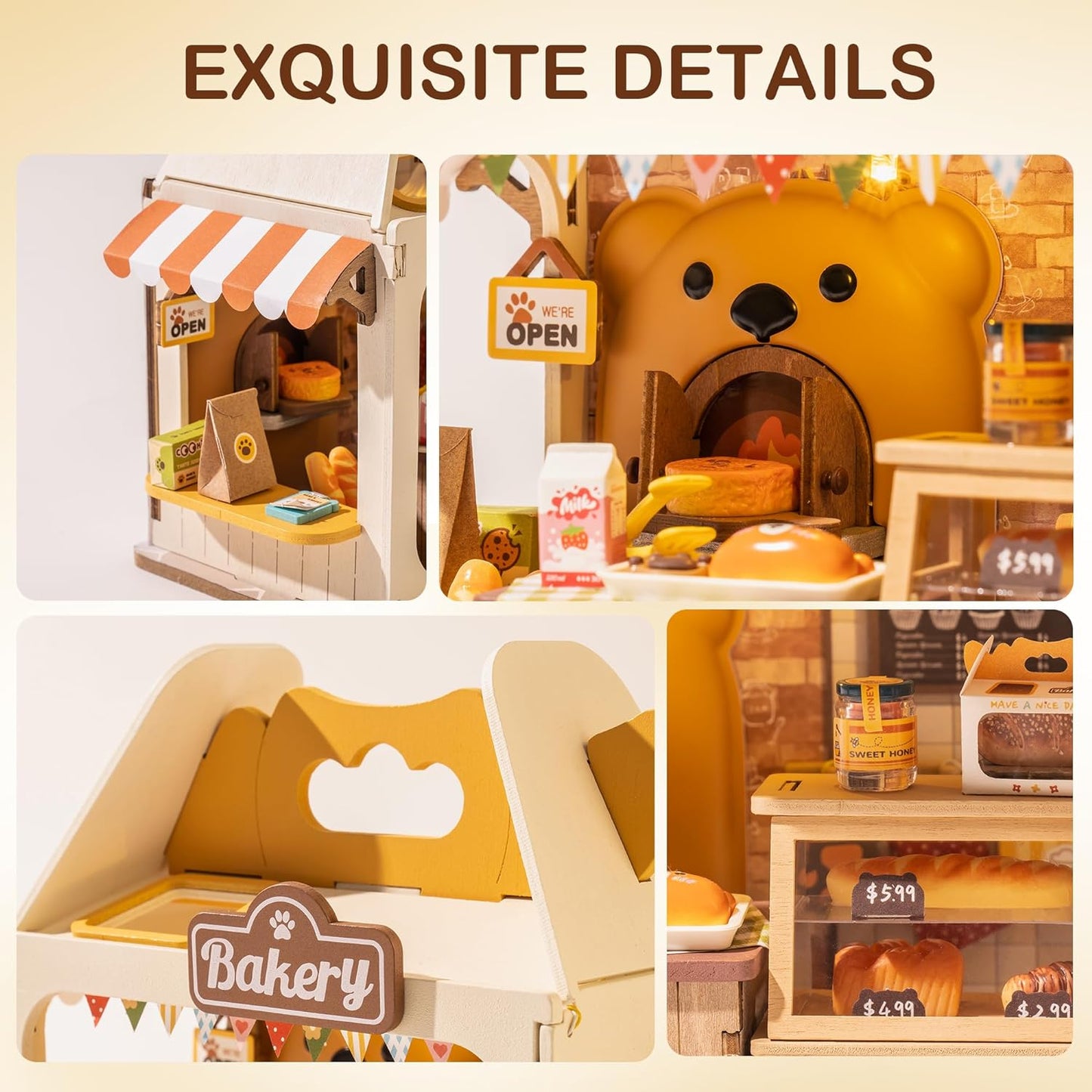 Teddy's Bread Box - Food Box Shop DIY Miniature House Kit