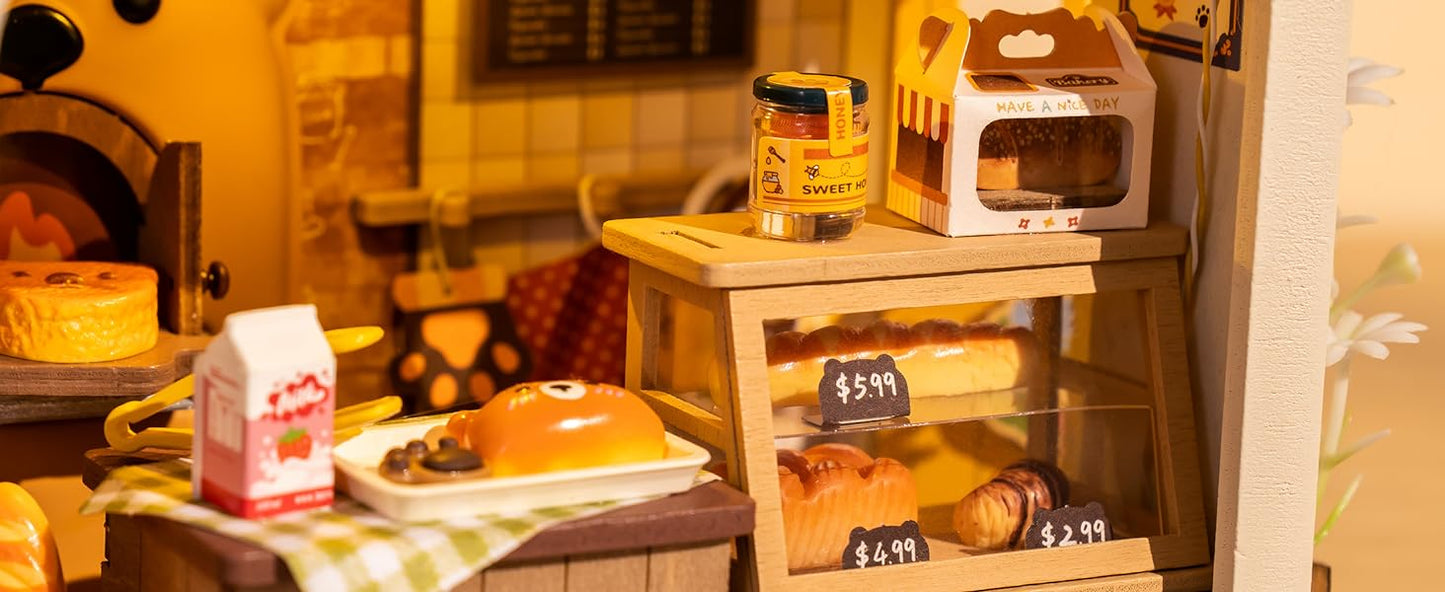 Teddy's Bread Box - Food Box Shop DIY Miniature House Kit