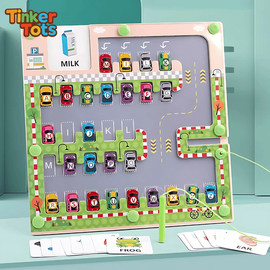 TinkerTots Montessori Magnetic Maze – 3 Smart Worlds of Hands-On Learning