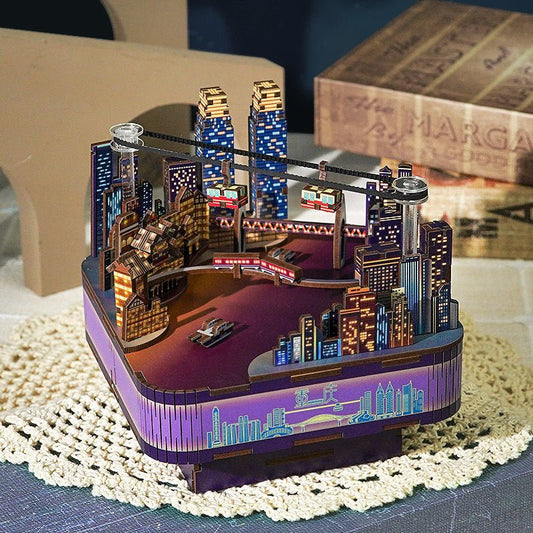 Twilight Cityscape DIY Music Box