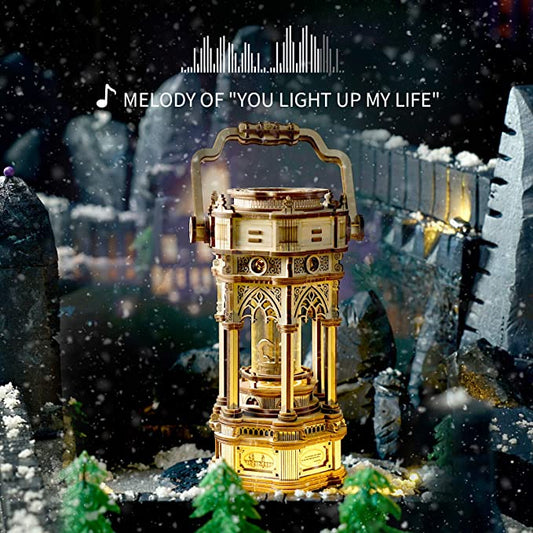 Victorian Lantern Mechanical Music Box 3D Wooden Puzzle