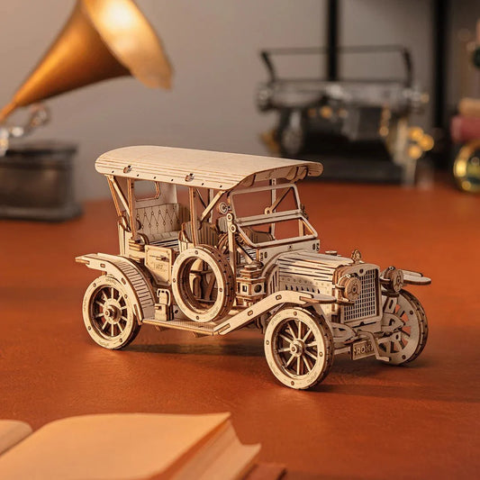 Vintage Retro Car 3D Wooden Puzzle
