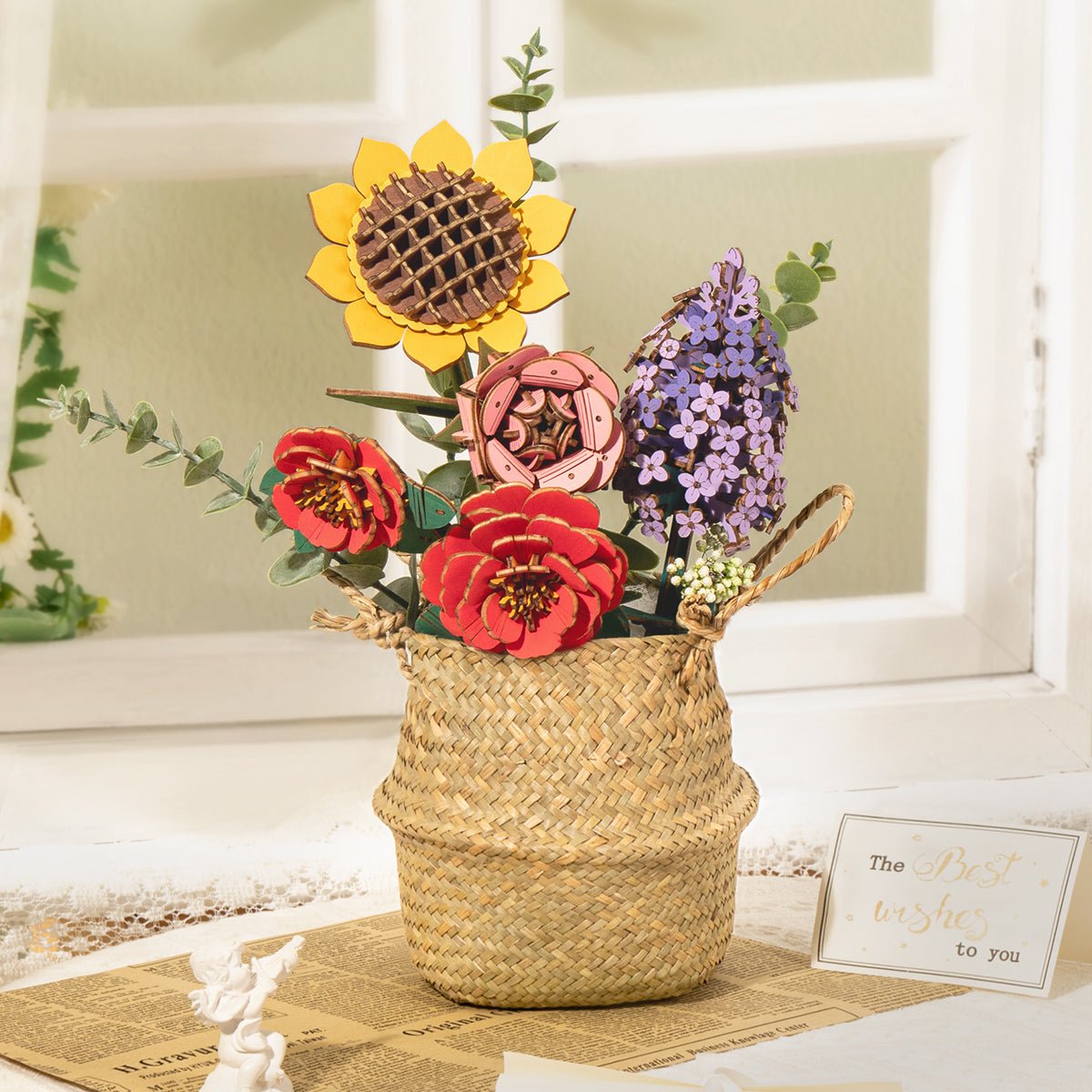 Wooden Flower Bouquet DIY 3D Puzzle