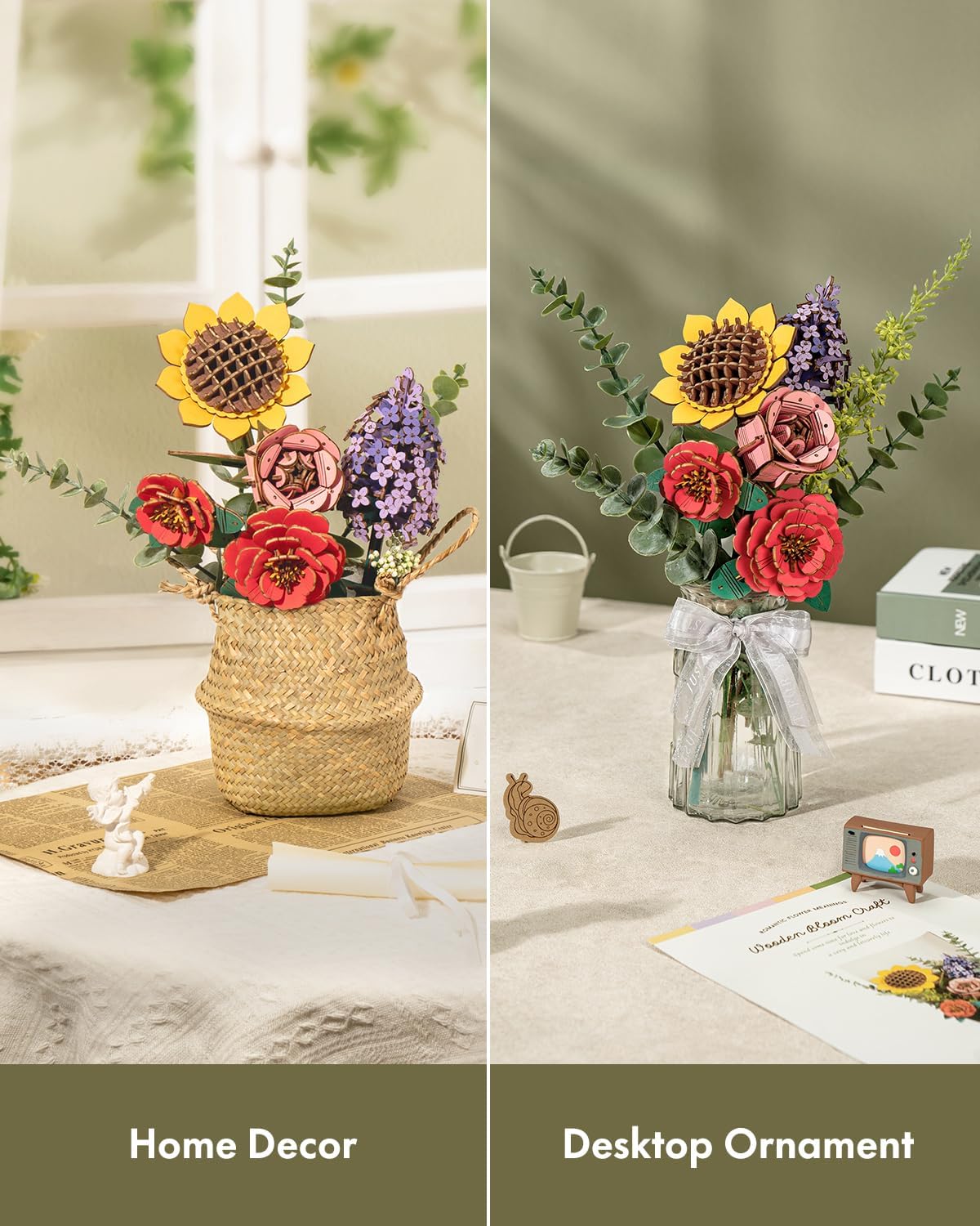 Wooden Flower Bouquet DIY 3D Puzzle