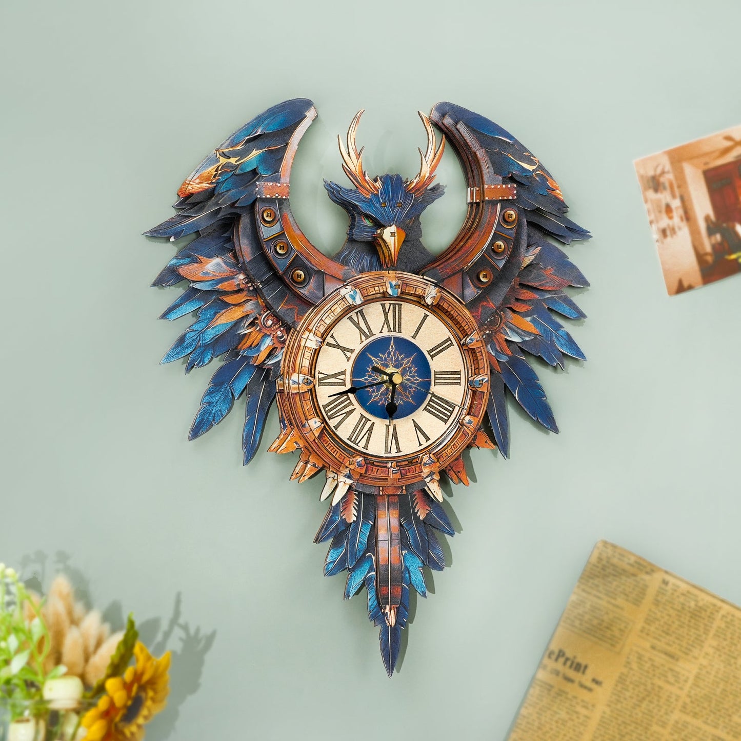 Thunderwing Sovereign 3D Wooden Puzzle Clock, DIY Craft Kit