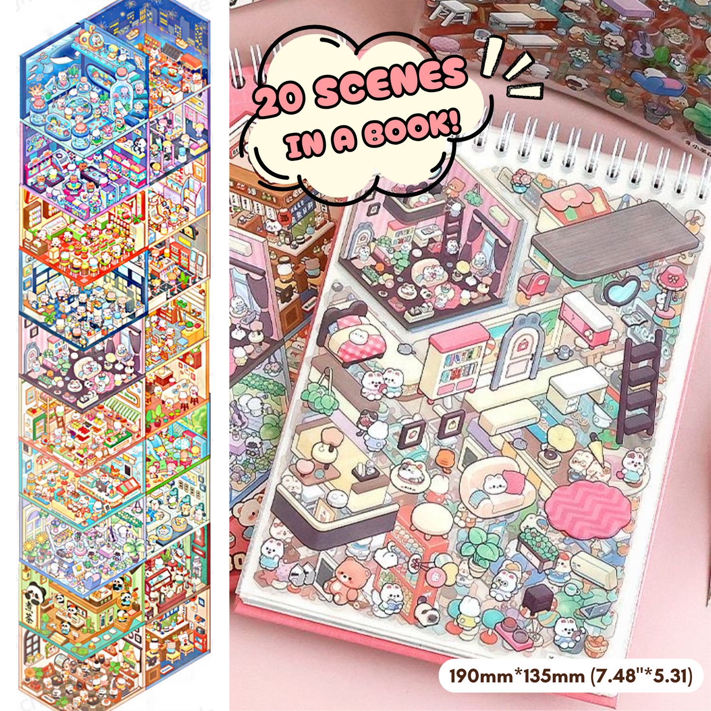 Sticker Booklet - Stick n’ Scene 3D DIY Scene Stickers Therapy