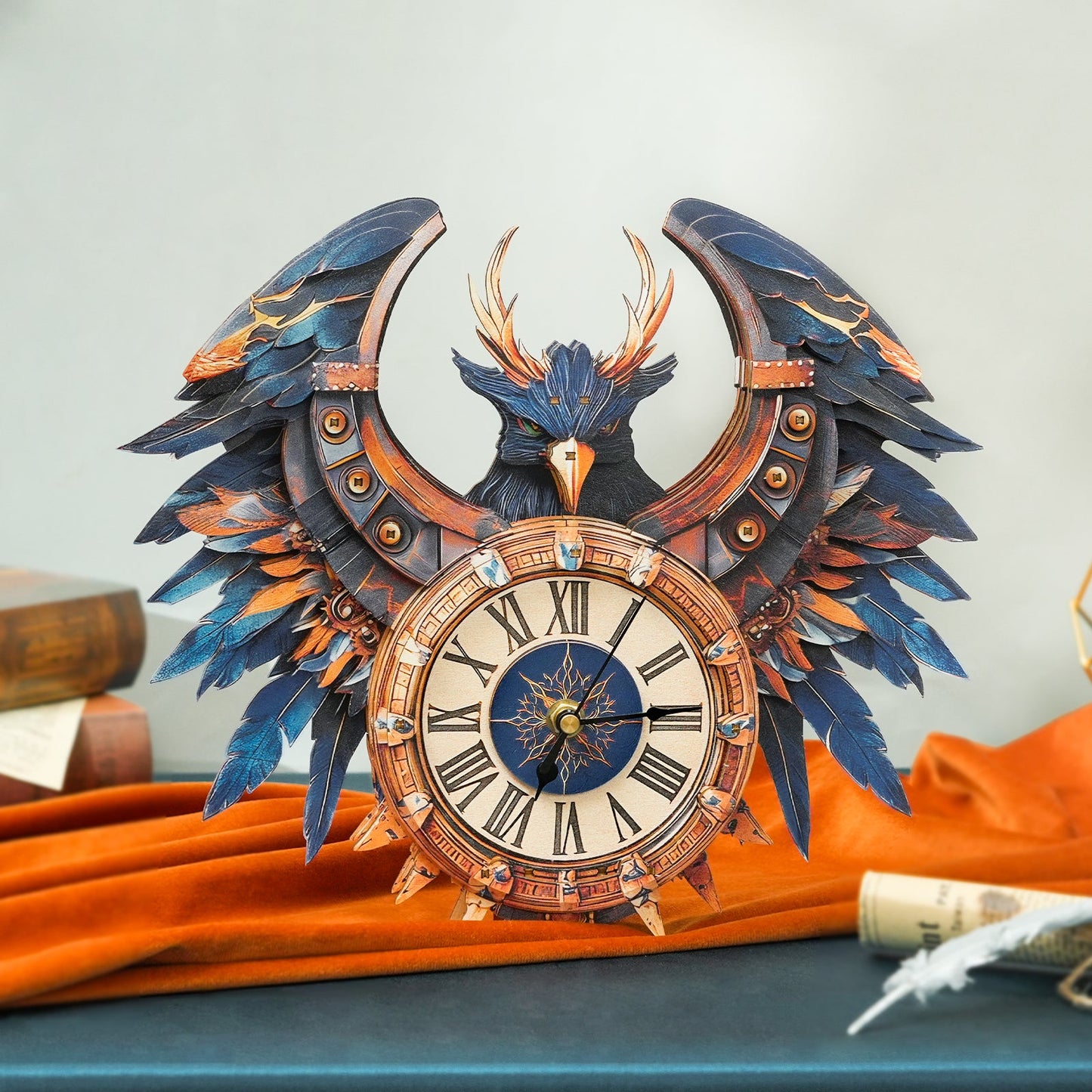 Thunderwing Sovereign 3D Wooden Puzzle Clock, DIY Craft Kit