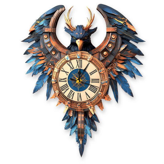 Thunderwing Sovereign 3D Wooden Puzzle Clock, DIY Craft Kit