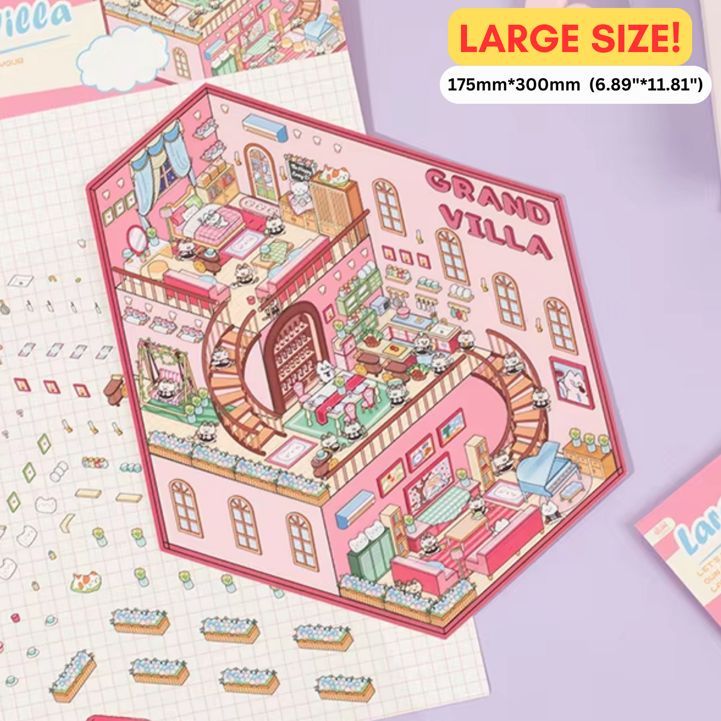 Paws Town Large - Stick n’ Scene 3D DIY Scene Stickers Therapy