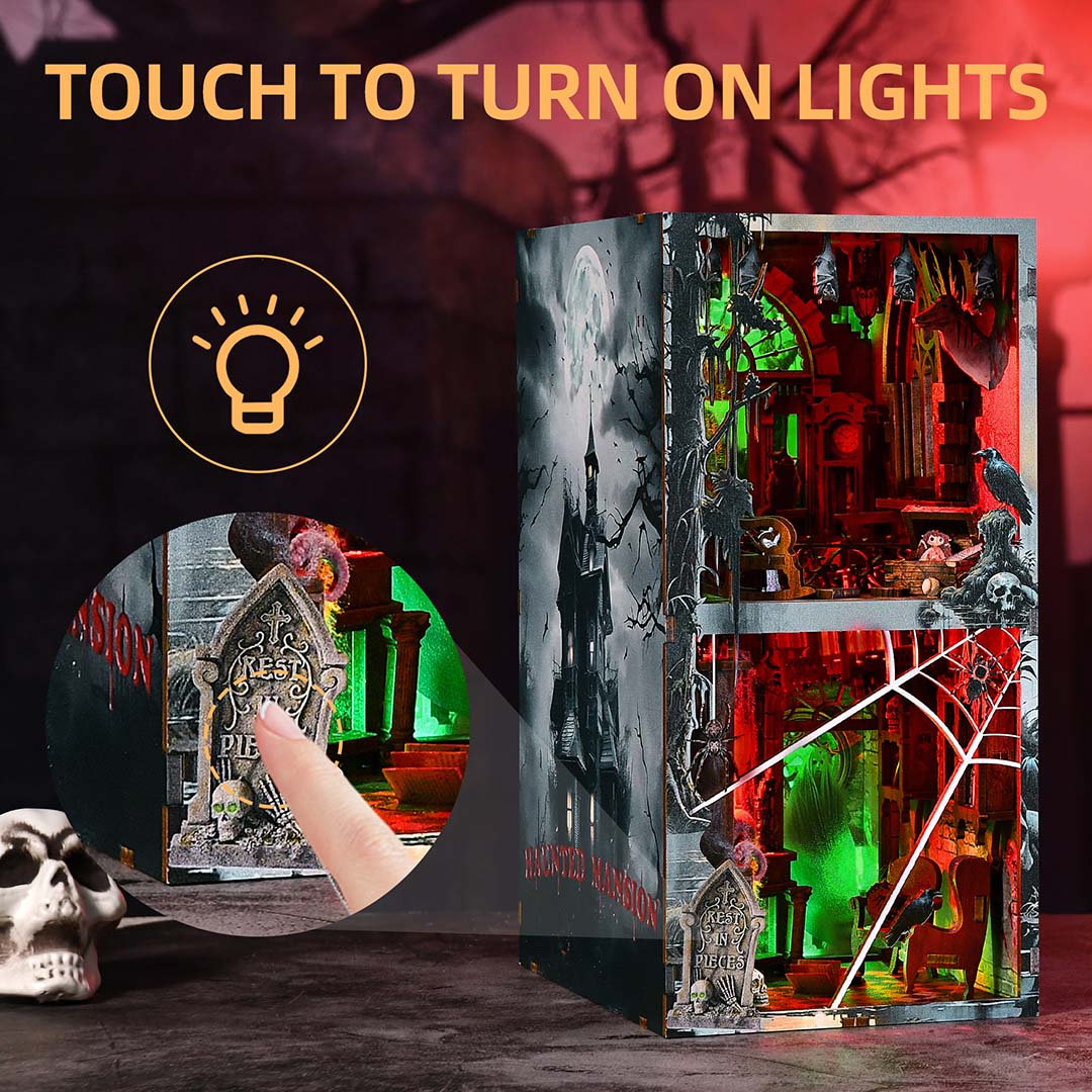 Haunted Mansion DIY Wooden Book Nook Shelf Insert