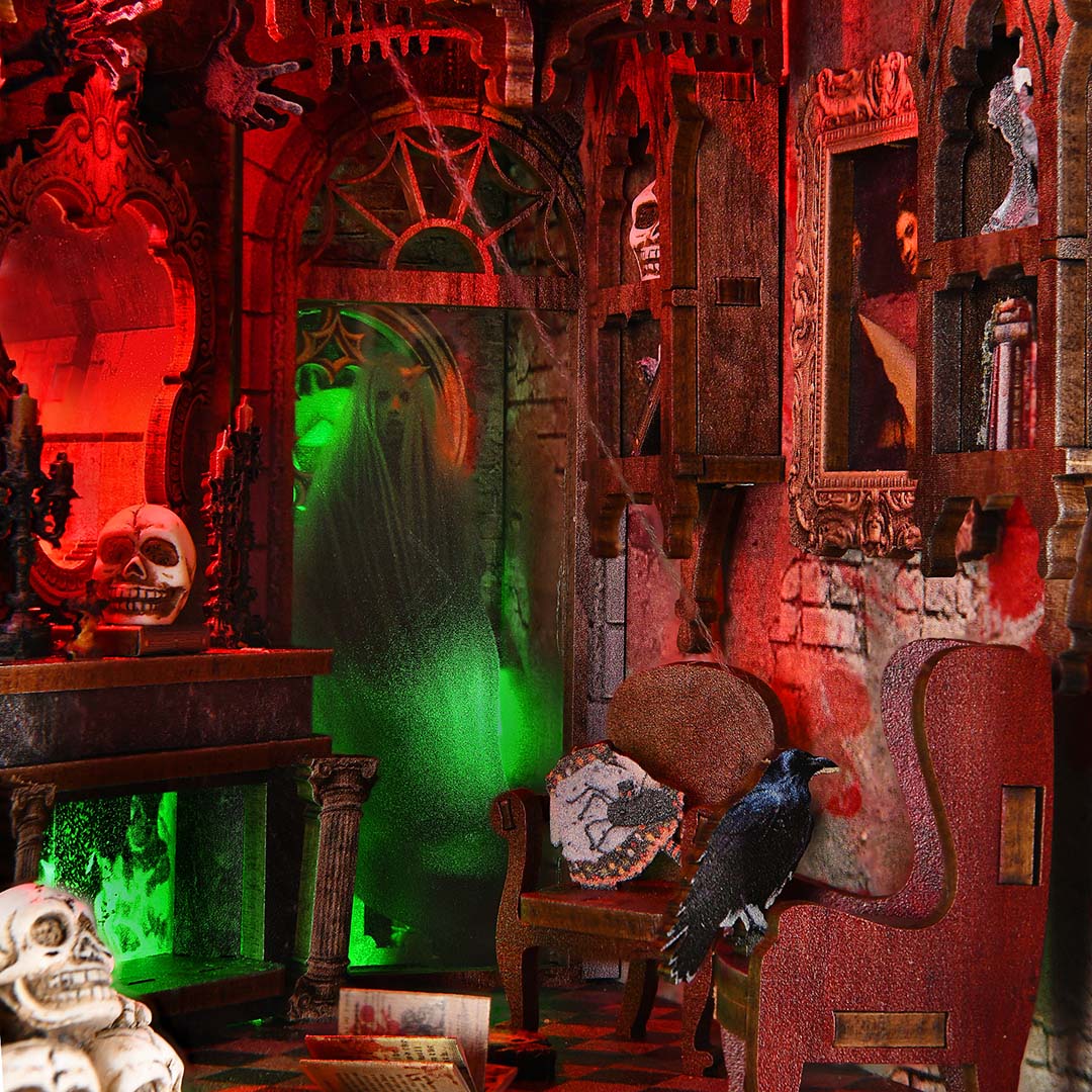 Haunted Mansion DIY Wooden Book Nook Shelf Insert