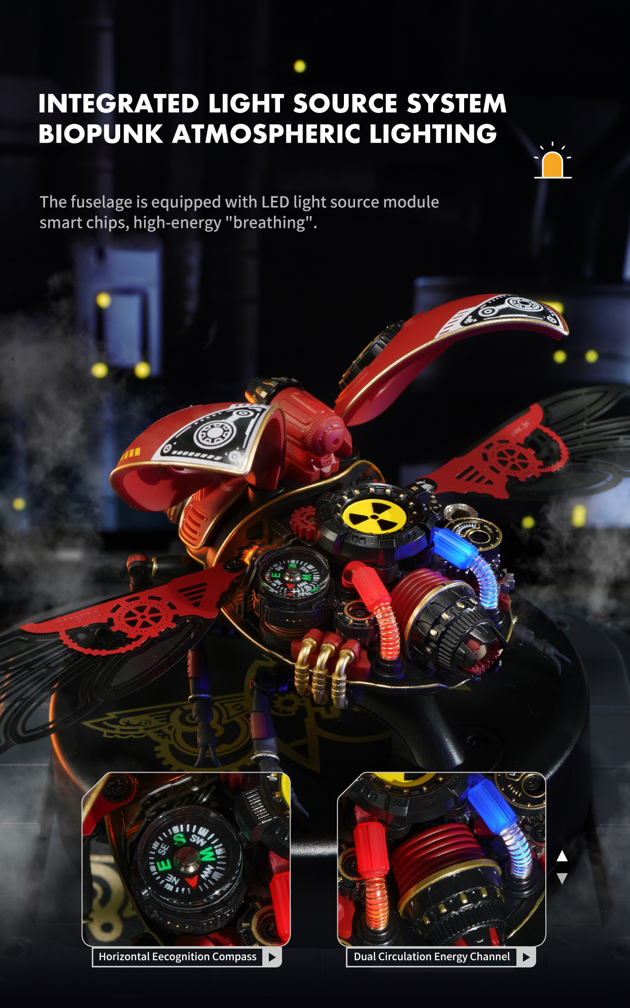 Rhinoceros Beetle Mechanical Species DIY 3D Puzzle