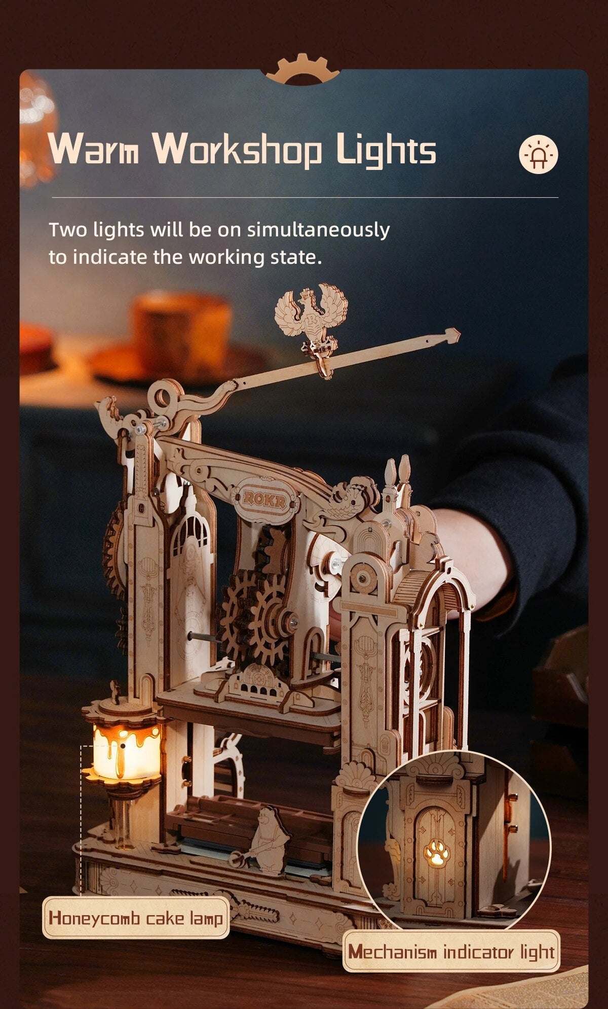 Classic Little Bears Printing Press DIY 3D Wooden Puzzle