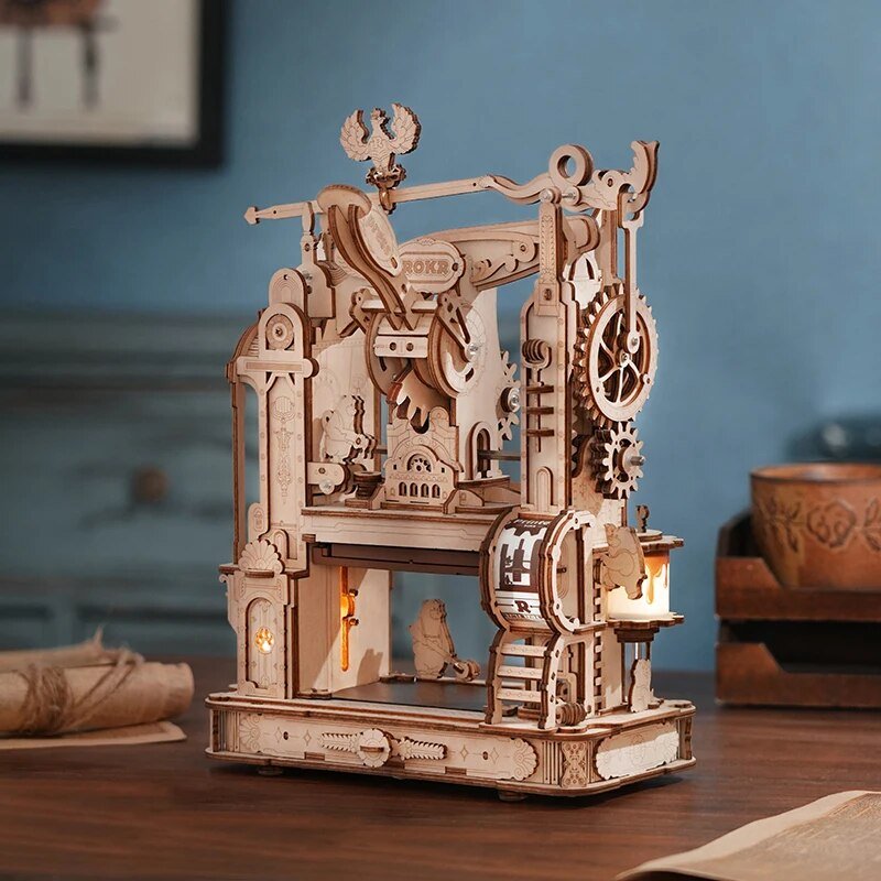 Classic Little Bears Printing Press DIY 3D Wooden Puzzle