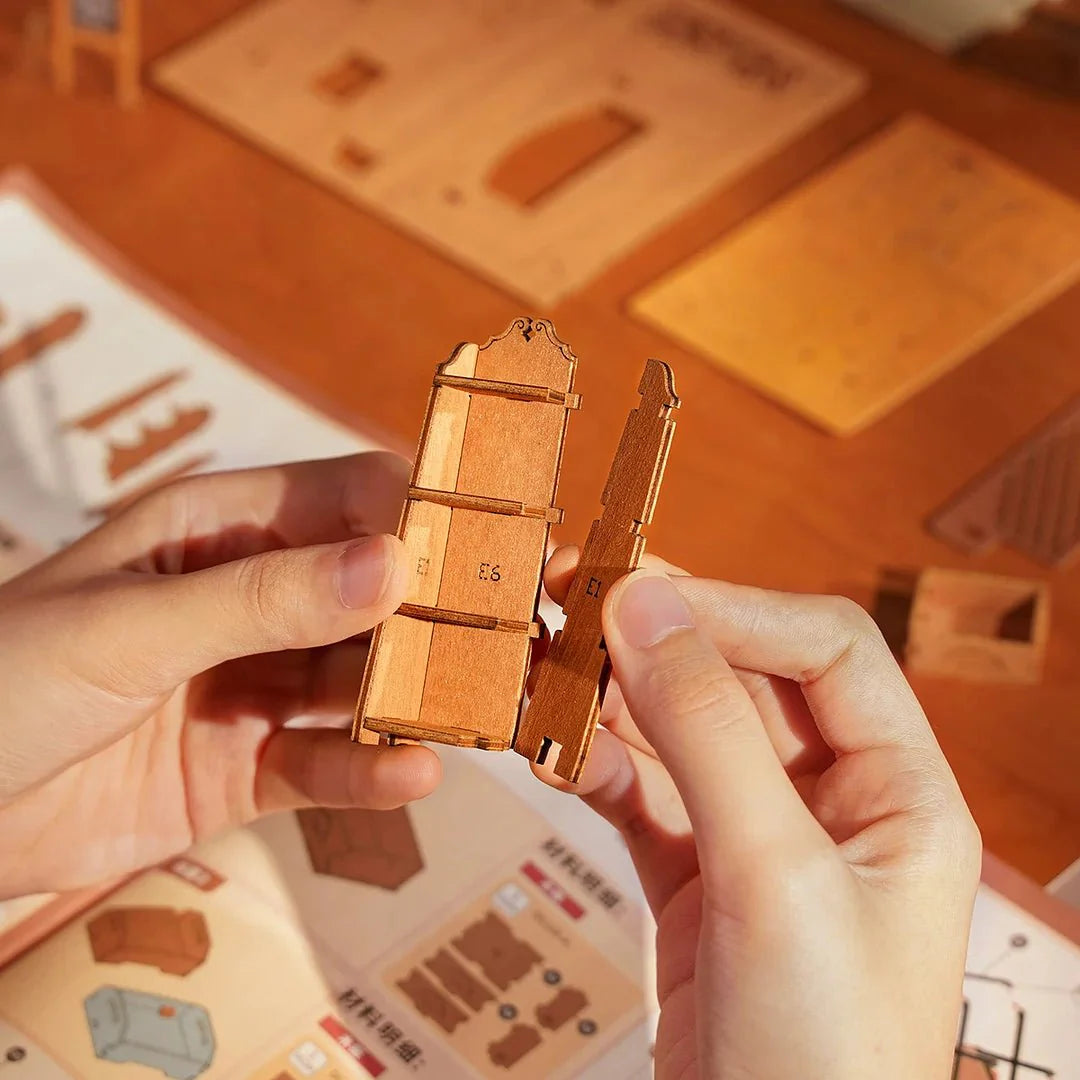 Corner Bookstore DIY Miniature House Kit