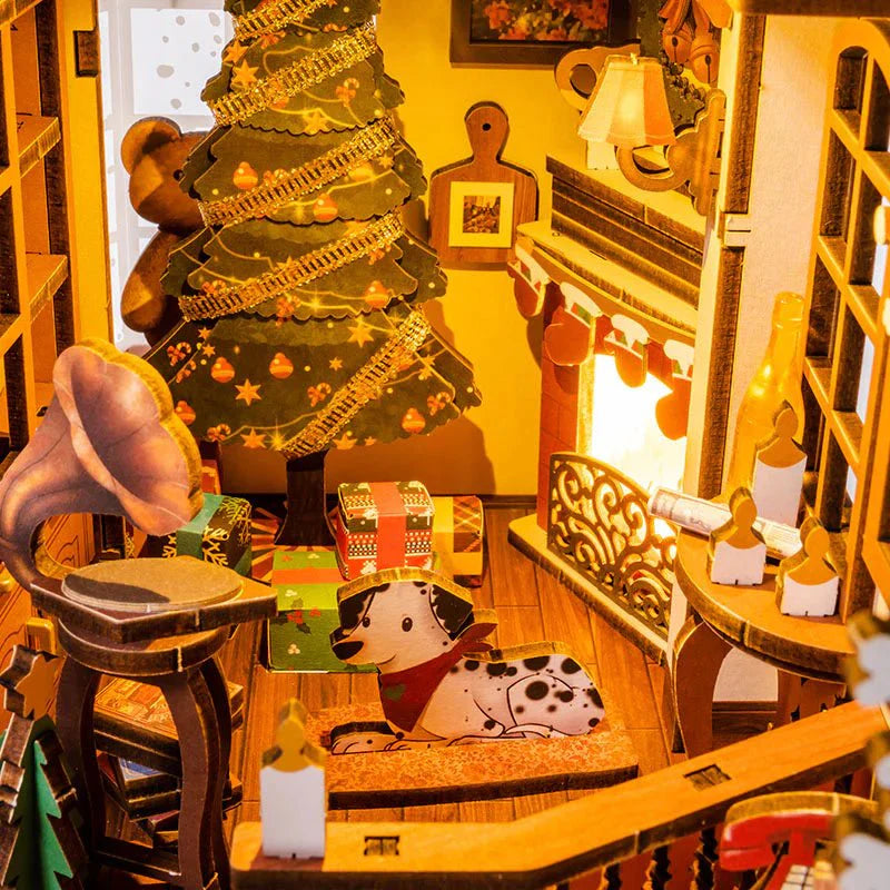 Cozy Christmas Cabin 3D DIY Book Nook Kit