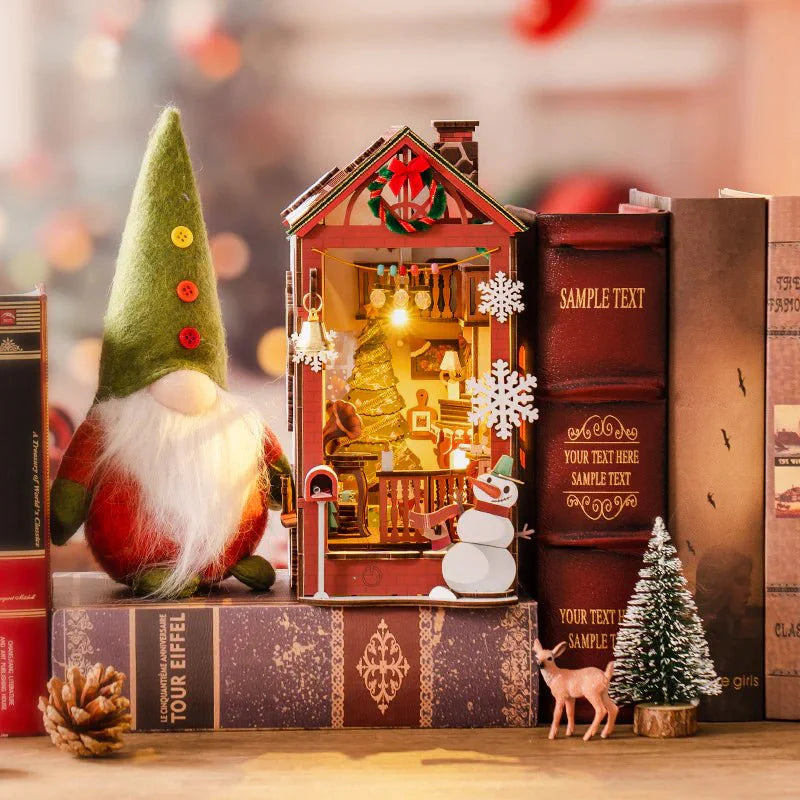 Cozy Christmas Cabin 3D DIY Book Nook Kit